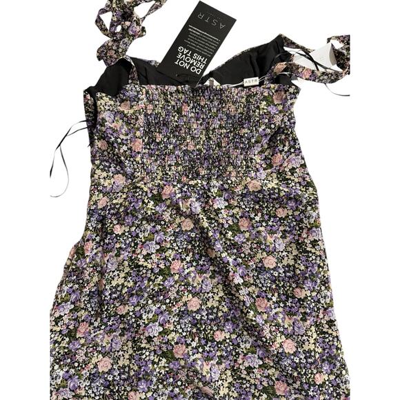 NWT Astr the Label Milkmaid Tie-Strap Floral Midi Dress - Picture 8 of 8